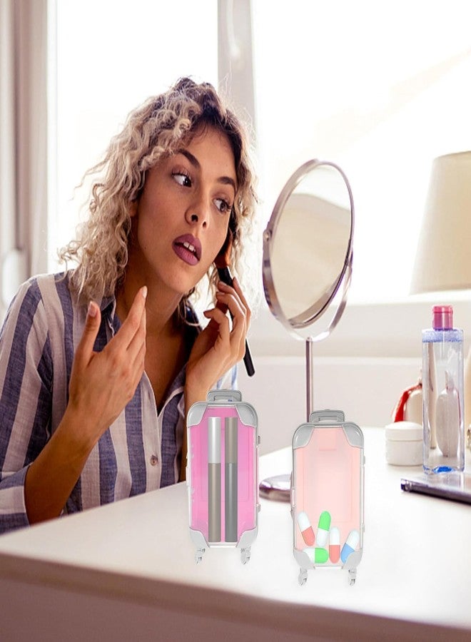 DKWIN Mini Suitcase Luggage Case - Pink Mini Trolley Suitcase Candy Box Small Travel Trolley for Kids & Doll Accessories - Image 5